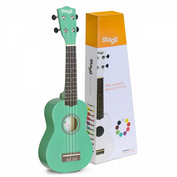 Stagg Us-Grass Soprano Ukulele Ve Çanta - Çimen Yeşili