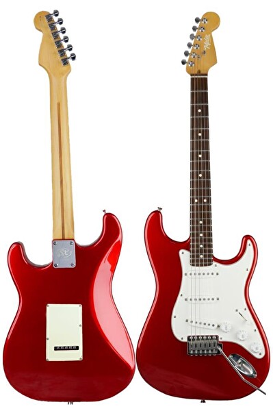 Midex RPH-30WRD Kırmızı Gül Klavye Strat Kasa SSS Elektro Gitar Seti