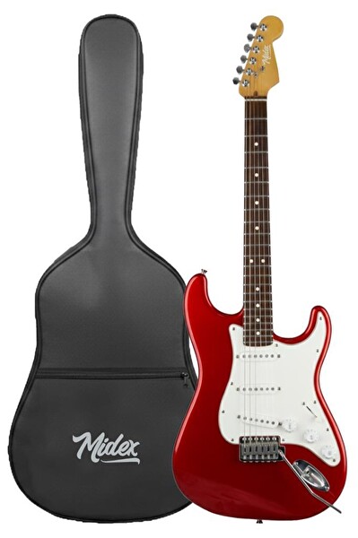 Midex RPH-30WRD Kırmızı Gül Klavye Strat Kasa SSS Elektro Gitar Seti