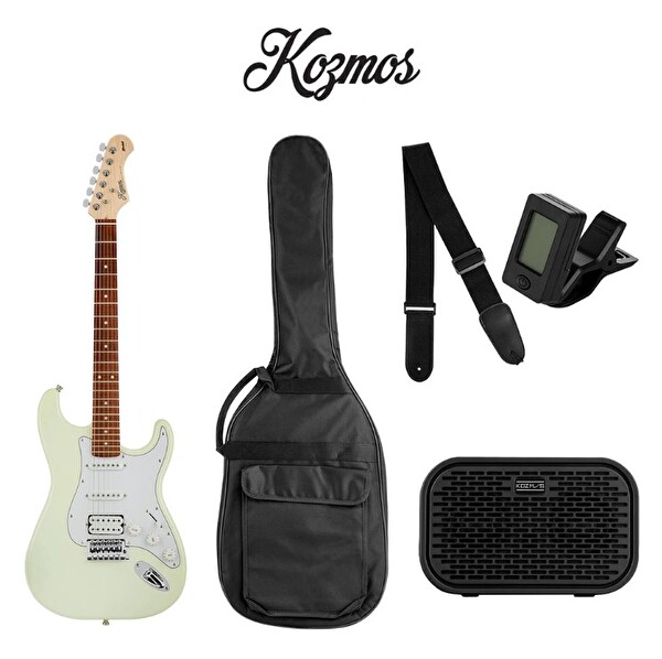 Kozmos KGP-STG20HSS-OWH Beyaz Elektro Gitar Seti
