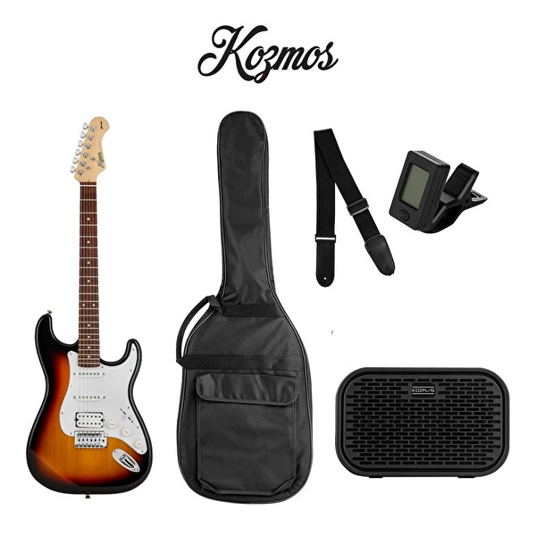 Kozmos KGP-STG20HSS-3TS Sunburst Elektro Gitar Seti