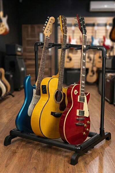 Lastvoice GR-330 Profesyonel 3`lü (Üçlü) Çoklu Gitar Standı Sehpası