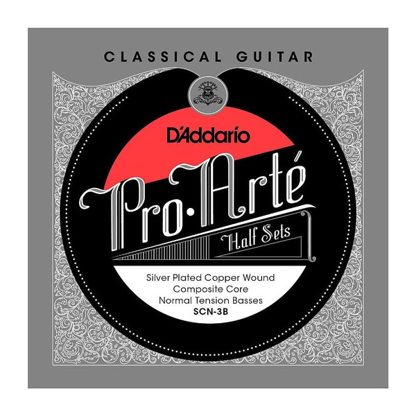 D'Addario SCN-3B Üst 3 Tel (Sadece Bas Teller) Norman Tension Pro-Arte Klasik Gitar Teli