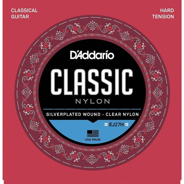 D’Addario EJ27H Klasik Gitar Tel Seti 4/4 Silverplated Wound Hard Tension
