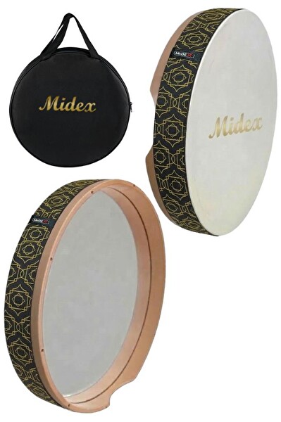 Midex BR-510X 10'lu Bendir Def Toptan Paket Akort Ayarlı El Tutma Oyuklu Çantalı