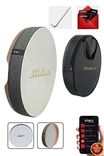 Midex BR-810 Kaliteli Bendir Def Akort Ayarlı El Tutma Oyuklu Çantalı