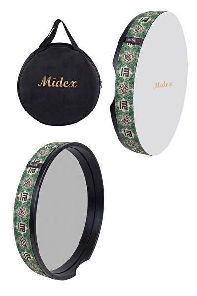 Midex BR-411X 10'lu Bendir Def Toptan Paket Akort Ayarlı El Tutma Oyuklu Çantalı
