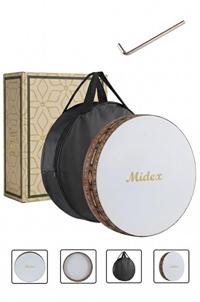 Midex BR-910 Kaliteli Bendir Def Akort Ayarlı El Tutma Oyuklu Çantalı