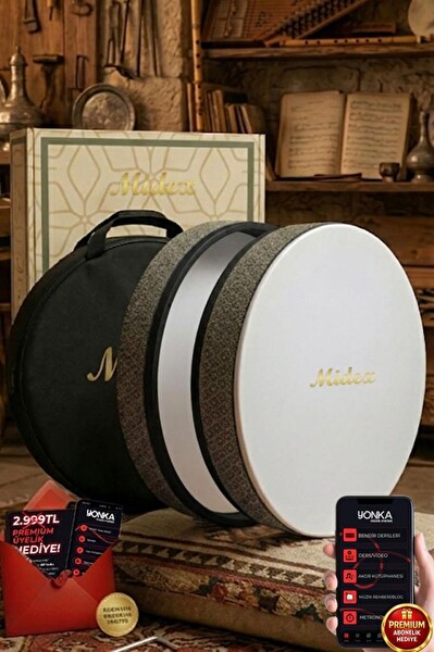 Midex BR-811 Kaliteli Bendir Def Akort Ayarlı El Tutma Oyuklu Çantalı