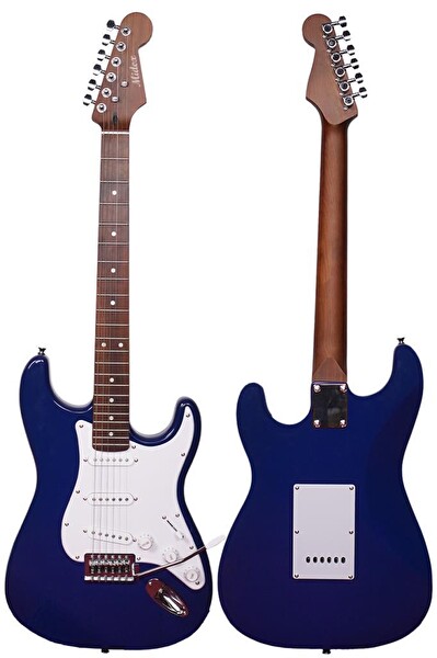 Midex RPH-30WBL Mavi Beyaz Gül Klavye Strat Kasa SSS Elektro Gitar Seti