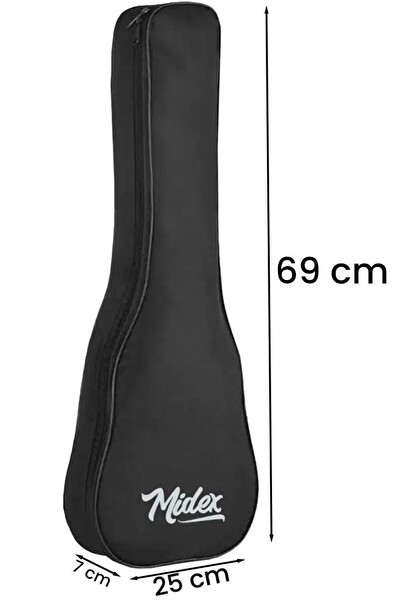 Midex CS-26A-100X Tenör Ukulele Çantası 100'lü Paket Kaliteli Siyah Kılıf 100 Adet