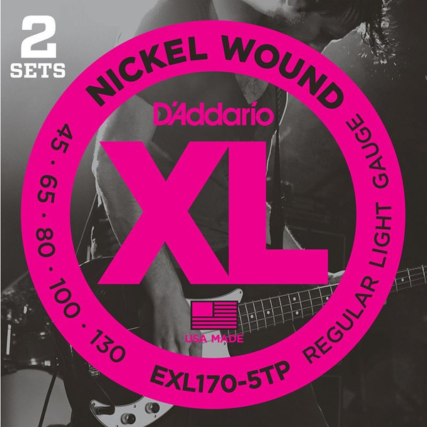 D'Addario EXL170-5TP 5 Telli Xl 45-130 Bass Gitar Tel Seti