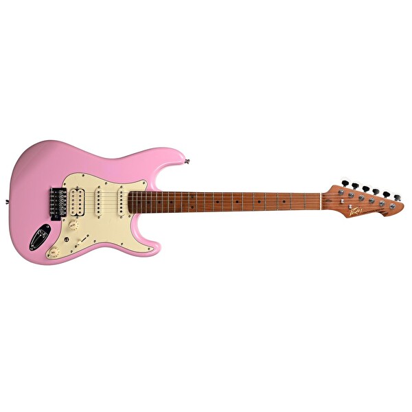 Peavey Raptor Lightning Bolt ST HSS Stratocaster Elektro Gitar Pembe