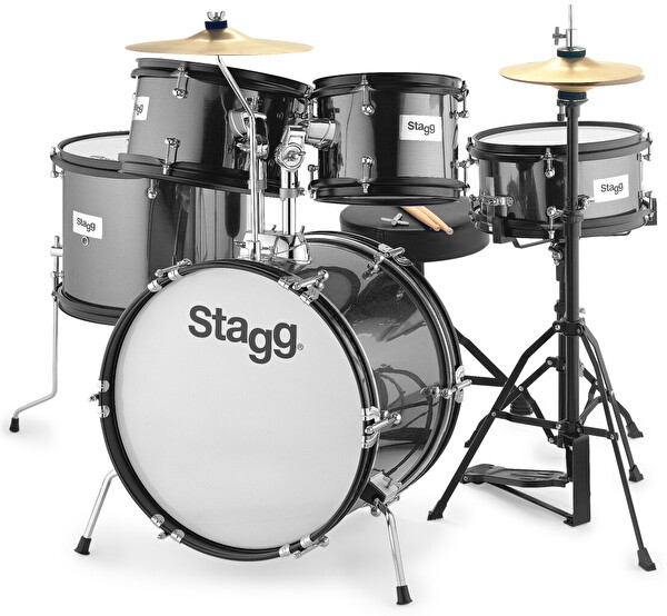 Stagg TIM JR 5/16B BK 5 Parça Çocuk Akustik Davul Seti Siyah