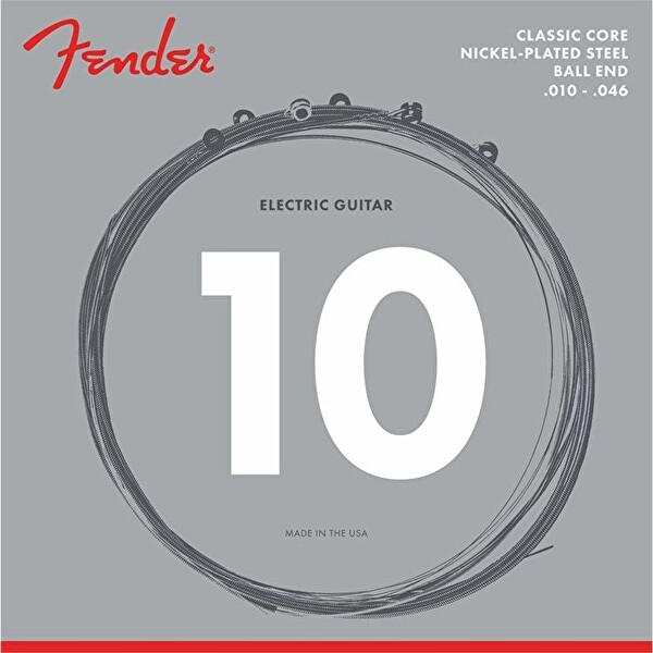 Fender Classic Core 255R Nickel-Plated Steel Ball Ends .010-.046 Elektro Gitar Teli