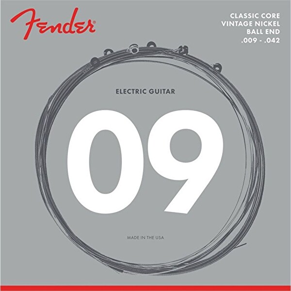 Fender Classic Core 155L Vintage Nickel Ball Ends .009-.042 Elektro Gitar Teli