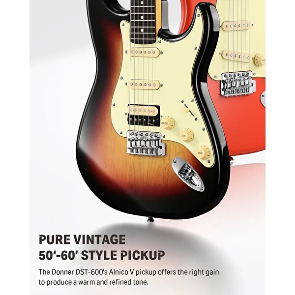 Donner DST-600 Elektro Gitar 3 Renkli