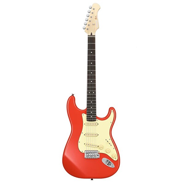Donner DST-600 Elektro Gitar Festival kırmızısı