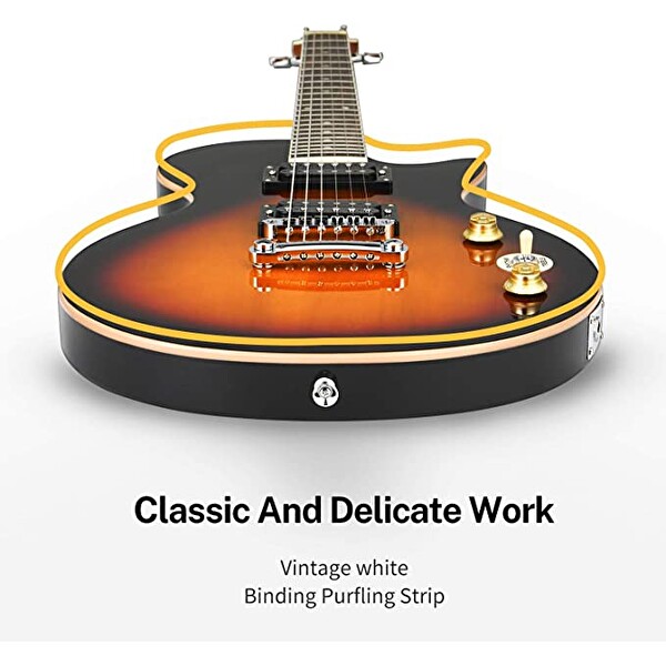 Donner DLP-124S LP Elektro Gitar Paketi Güneş Patlaması