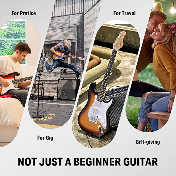 Donner DST-100S ST Elektro Gitar Seti Güneş Patlaması