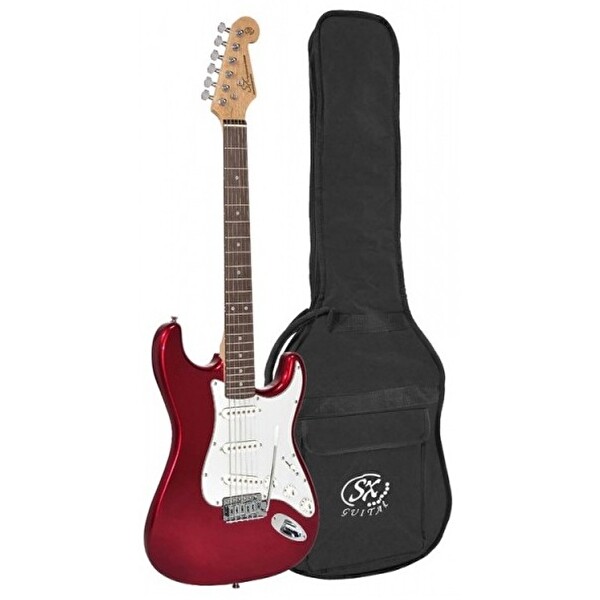 SX ED1-CAR Elektro Gitar - Şeker Elma Kırmızı