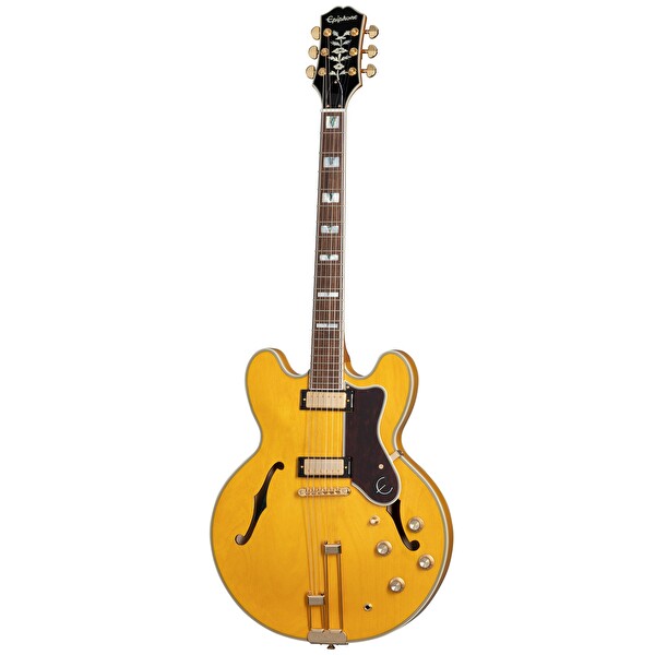 Epiphone Sheraton Frequensator Yarı Boş Gövde Elektro Gitar - Doğal Ahşap