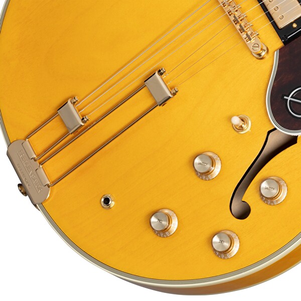 Epiphone Sheraton Frequensator Yarı Boş Gövde Elektro Gitar - Doğal Ahşap