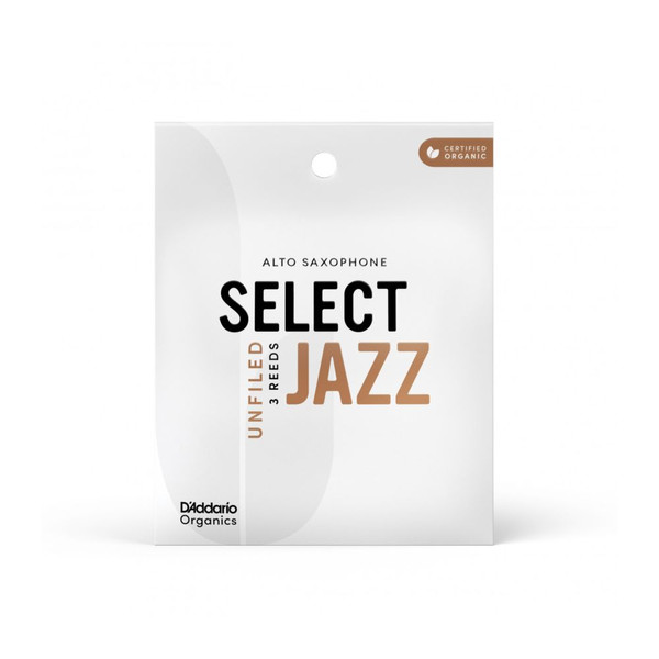 D\'Addario Woodwinds Organic Select Jazz Unfiled Alto Saksafon Kamışı 3'lü N0:2 Yumuşak
