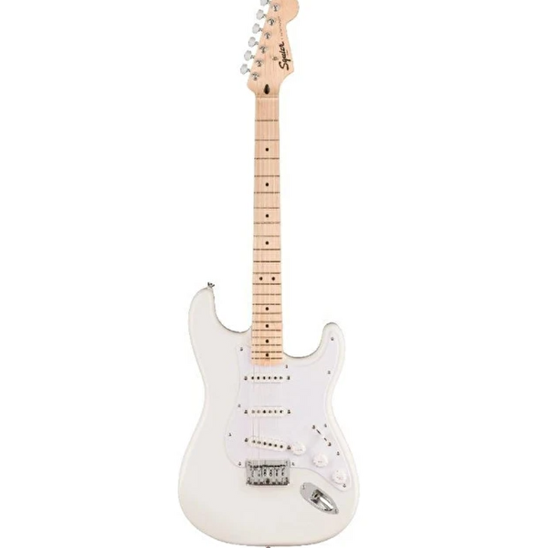 Squier Sonic Stratocaster Sabit Köprülü Beyaz Pikap Korumalıklı Akçaağaç Klavye Elektro Gitar Buz Beyazı