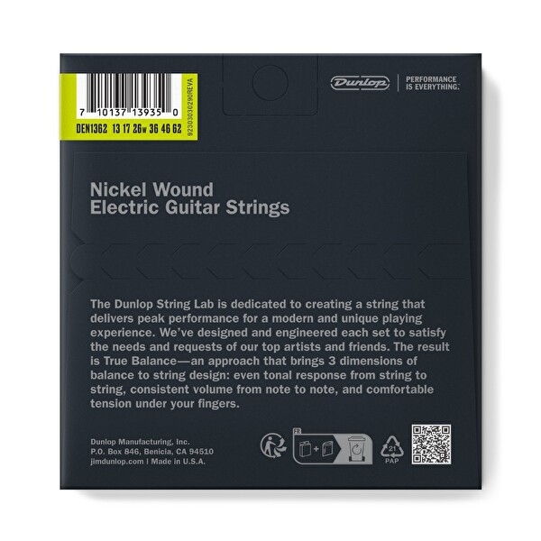 Jim Dunlop Nickel Wound Bariton Elektro Gitar Teli 13-62