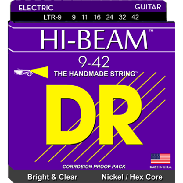 DR LTR-9 Hi-Beam Elektro Gitar Teli Hafif 9-42