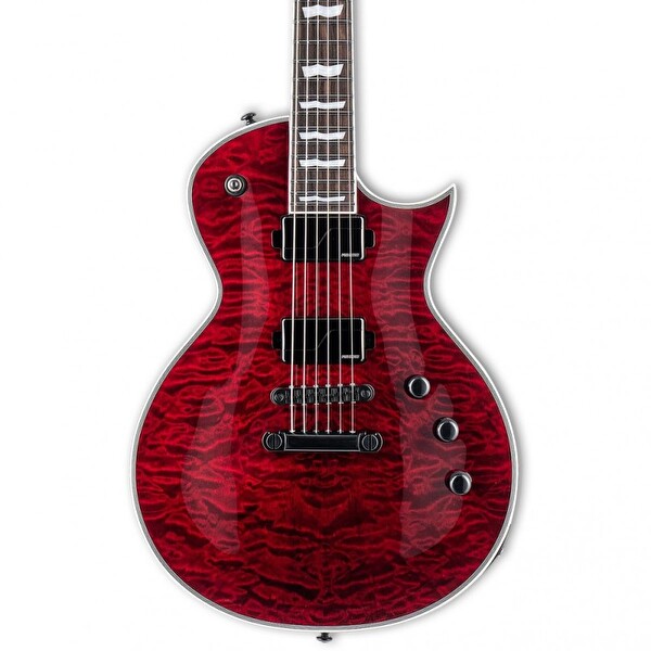 Esp Ltd EC‑1000 Şeffaf Koyu Kırmızı Rengi Elektro Gitar