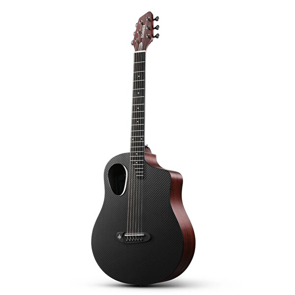 Donner Rising G2 Carbon Fiber Elektro Akustik Gitar Şeffaf Kahverengi