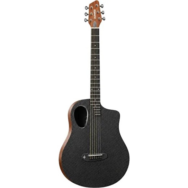 Donner Rising G2 Carbon Fiber Elektro Akustik Gitar Naturel