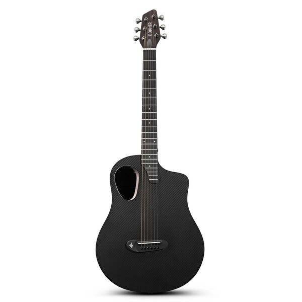 Donner Rising G2 Carbon Fiber Elektro Akustik Gitar Şeffaf Siyah