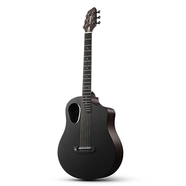 Donner Rising G2 Carbon Fiber Elektro Akustik Gitar Şeffaf Siyah
