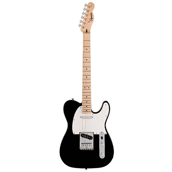 Squier Sonic Telecaster Akçaağaç Klavye Beyaz Pena Koruyuculu Siyah Elektro Gitar