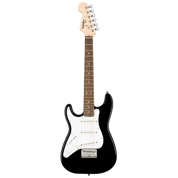 Squier Mini Stratocaster Hint Defnesi Klavye Siyah Solak Elektro Gitar