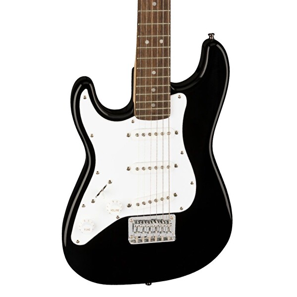 Squier Mini Stratocaster Hint Defnesi Klavye Siyah Solak Elektro Gitar