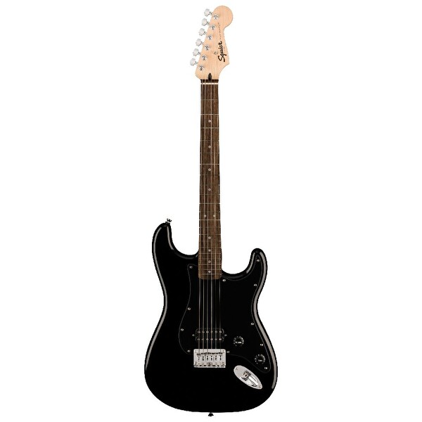 Squier Sonic Stratocaster Sabit Köprü H Hint Defnesi Klavye Pena Koruyuculu Siyah Elektro Gitar
