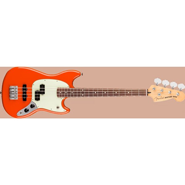 Fender Player II Mustang Bass PJ Gülağacı Klavye Rallye Orange Bas Gitar