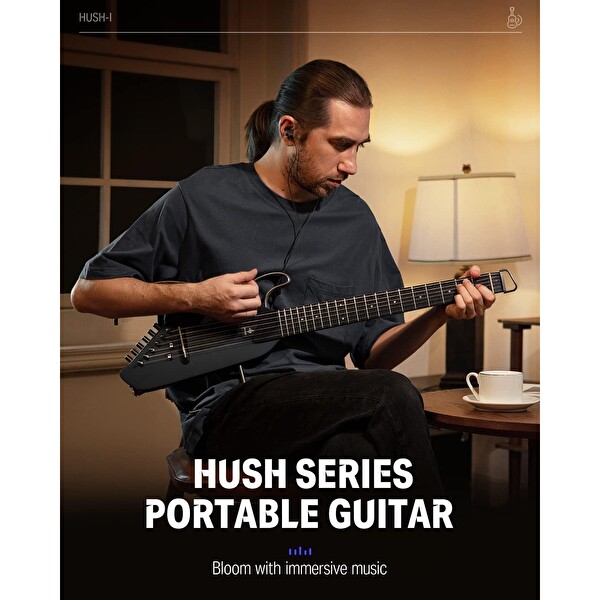 Donner Hush-I Seyahat - Kulaklık Destekli Gitar Siyah