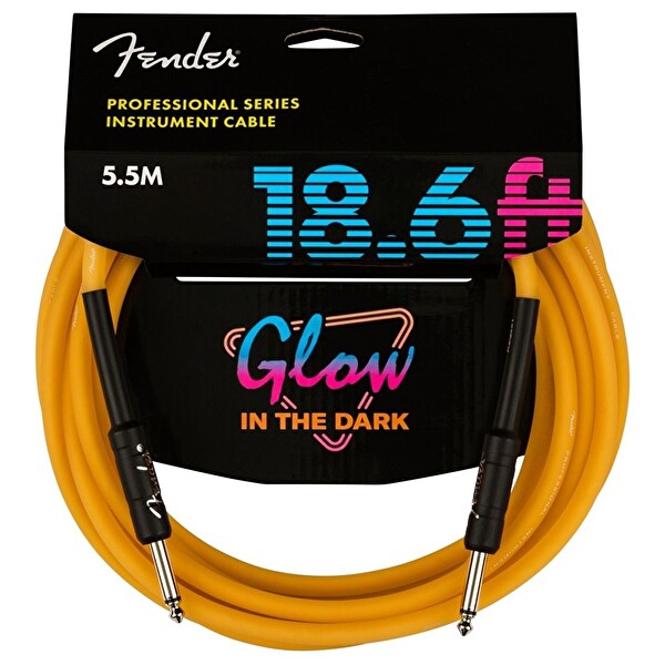 Fender Professional Fosforlu Turuncu 5M Enstrüman Kablosu