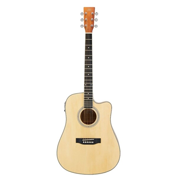 SX SD104CE Elektro Akustik Gitar Doğal Renk