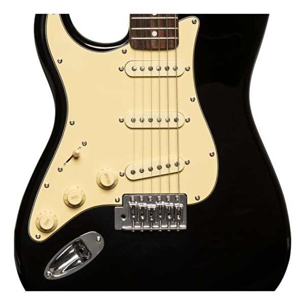 Stagg SES-30BLKLH Solak Elektro Gitar Siyah