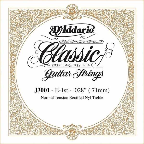 D’Addario J3001 Klasik Gitar Tek Tel Naylon Normal Gerilim