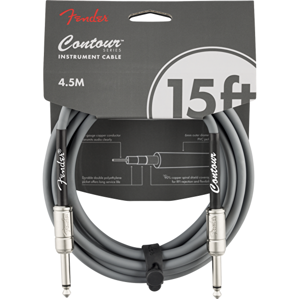 Fender Contour Serisi 4.5M İnka Gümüş Enstrüman Kablosu