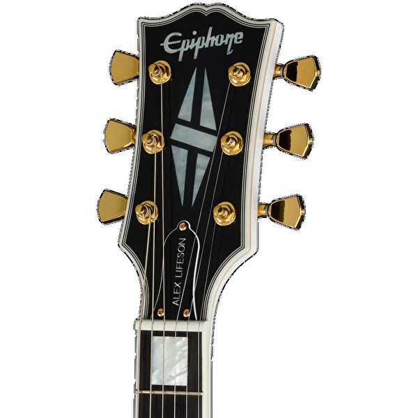 Epiphone IGC Alex Lifeson 1976 ES-355 Reissue Yarı Boş Gövdeli Elektro Gitar Alp Beyaz