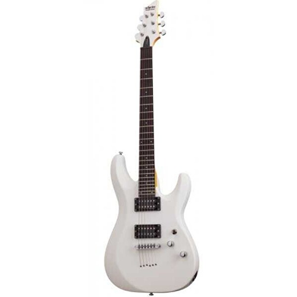 Schecter C-6 Deluxe Saten Beyaz Elektro Gitar