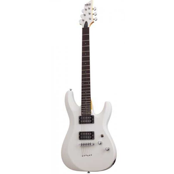 Schecter C-6 Deluxe Saten Beyaz Elektro Gitar